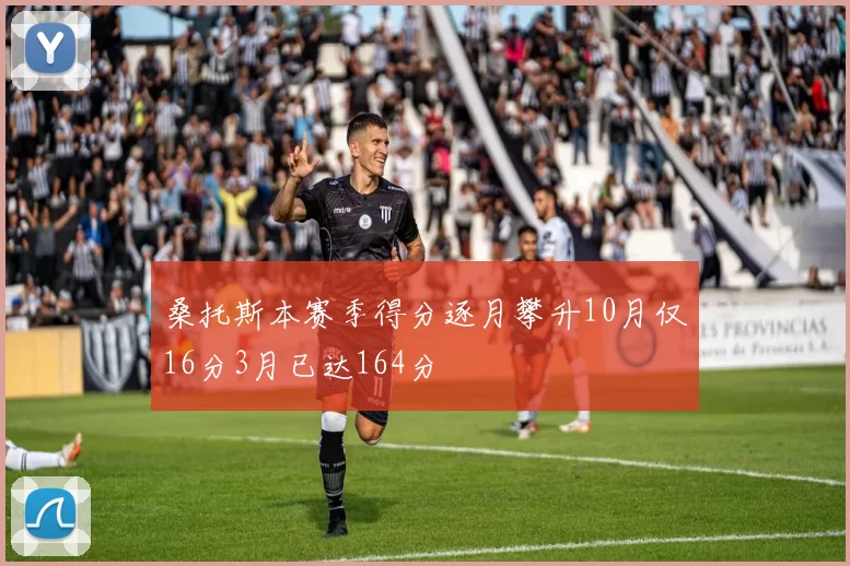 桑托斯本赛季得分逐月攀升10月仅16分3月已达164分